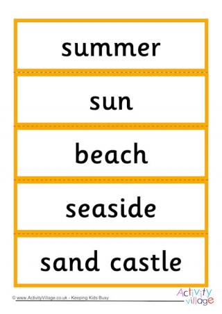 Summer Word Cards