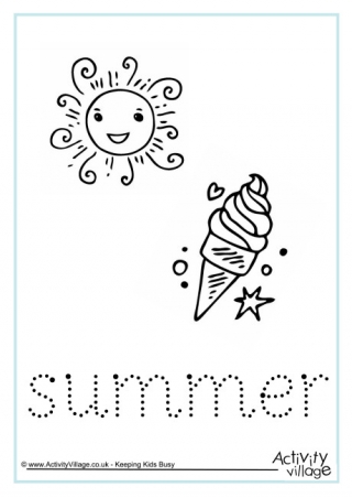 Summer Word Tracing