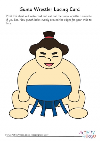 Sumo Wrestler Lacing Card