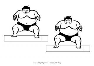 Sumo Wrestlers Printable