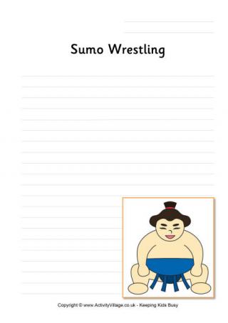Sumo Wrestling Writing Page