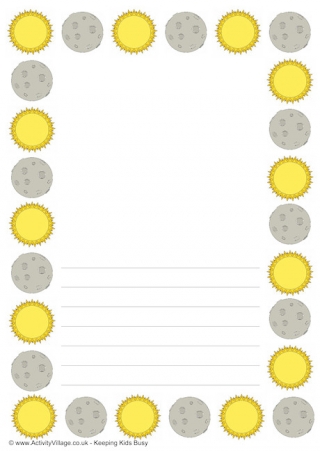 Sun And Moon Writing Frame