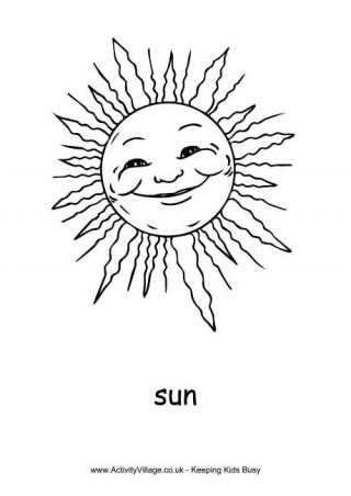 Sun Colouring Page 2