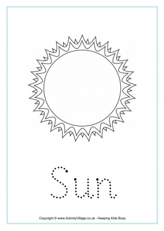 Sun Word Tracing