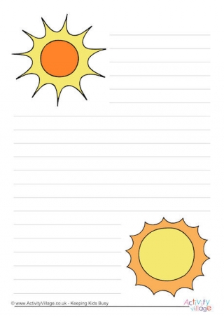 Sun Writing Paper