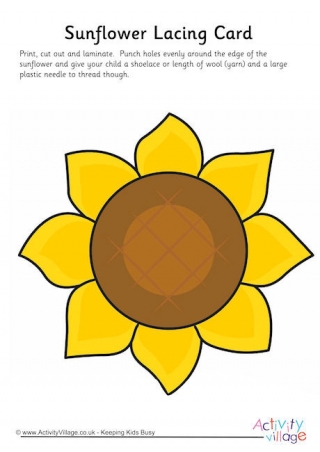 Sunflower Lacing Card