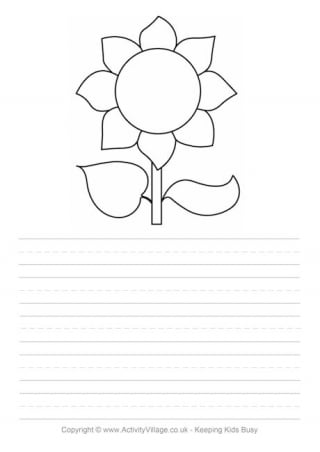 Sunflower Story Paper