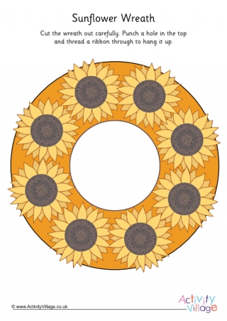 Sunflower Wreath Printable