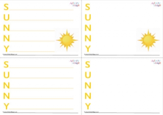 Sunny Acrostic Poem Printable