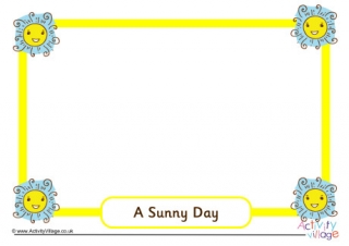 Sunny Day Picture Frame
