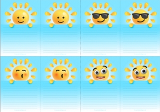 Sunny Face Writing Paper