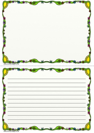 Sunny Garden Writing Frame 2