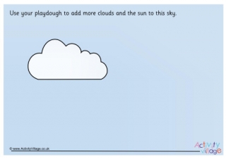 Sunny Intervals Playdough Mat