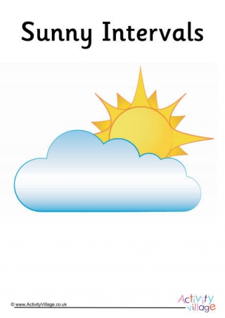 Sunny Intervals Symbol Poster