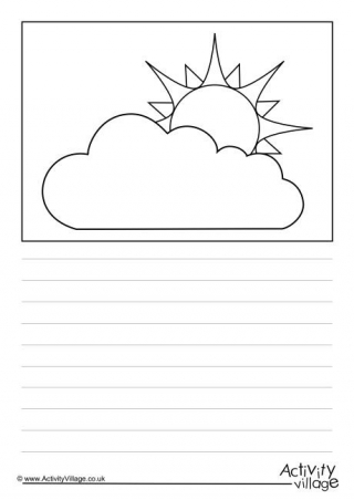Sunny Intervals Weather Symbol Story Paper