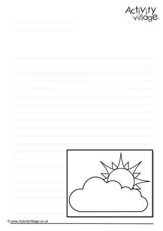 Sunny Intervals Writing Page