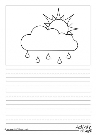 Sunny Showers Weather Symbol Story Paper