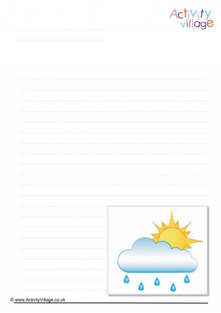 Sunny Showers Writing Page