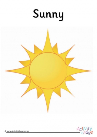 Sunny Weather Symbol Poster