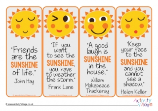 Sunshine Quote Bookmarks