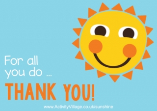 Sunshine thank you poster