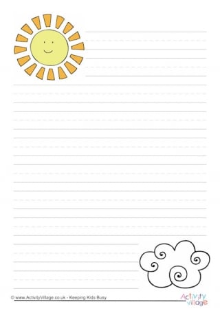 Sunshine Writing Paper