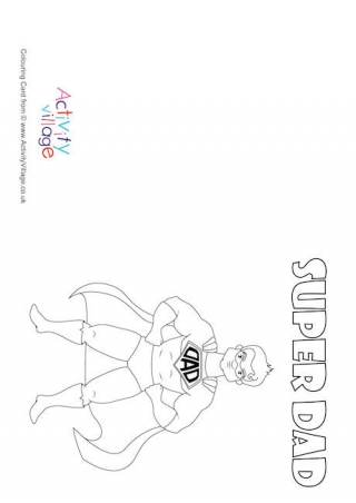 Superdad Colouring Card 2