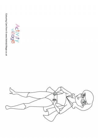 Supermum Colouring Card