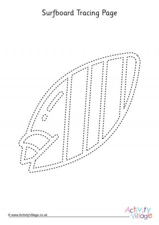 Surfboard Tracing Page