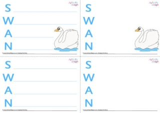 Swan Acrostic Poem Printable