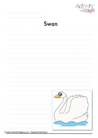 Swan Writing Page