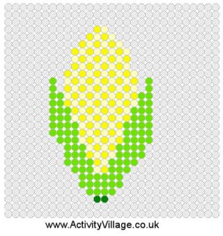 Sweetcorn Fuse Bead Pattern