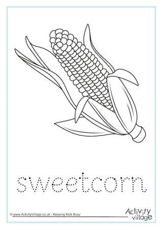 Sweetcorn Word Tracing
