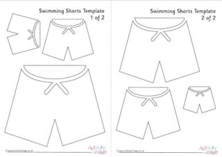 Swimming Shorts Template