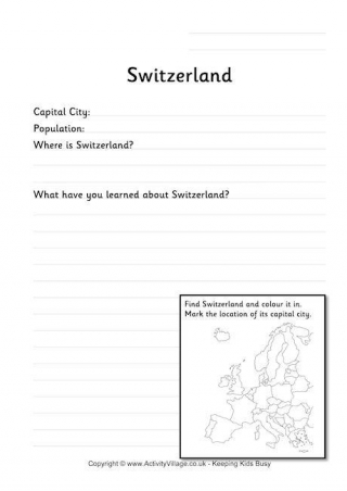 Switzerland Worksheet