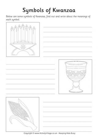 Symbols of Kwanzaa Worksheet