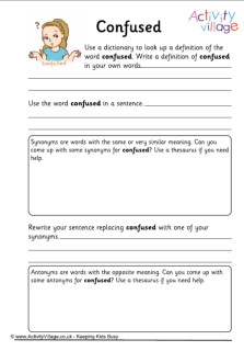 Vocabulary Worksheets