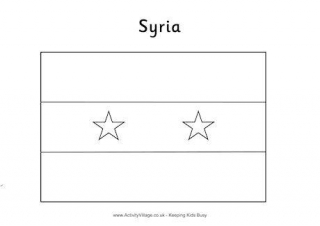 Syria Flag Colouring Page