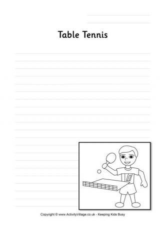 Table Tenis Writing Page