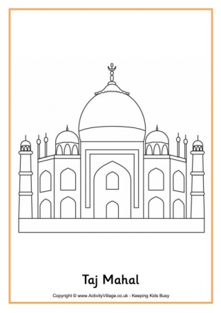 Taj Mahal Colouring Page
