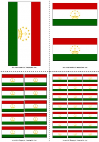Tajikistan Flag Printable