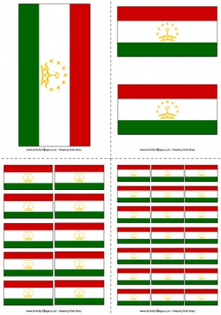Tajikistan Flag Printable