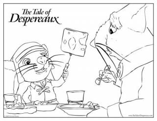Tale of Despereaux Colouring Page