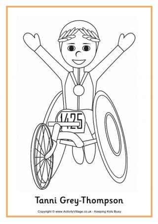 Tanni Grey-Thompson Colouring Page