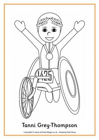 Tanni Grey-Thompson Colouring Page