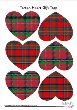 Tartan Heart Gift Tags