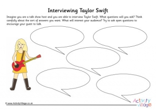 Taylor Swift Interview Worksheet