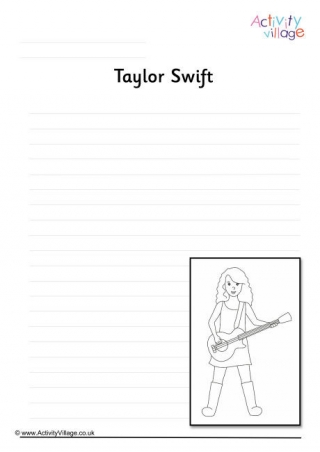 Taylor Swift Writing Page