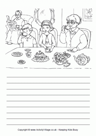 Tea with Grandparents Story Paper