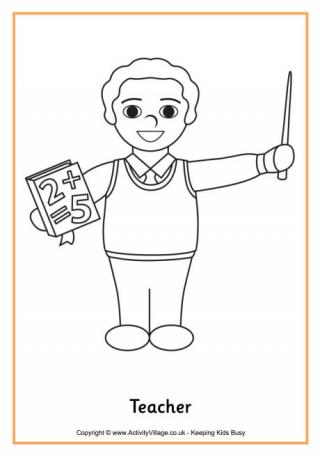 Teacher Colouring Page 3